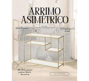 ARRIMO ASIMETRICO DE VIDRIO 100CM