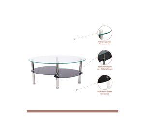 Mesa de centro vidrio 2 caras