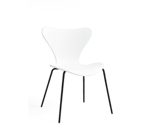 SILLA JLOVE POLIPROPILENO BASE METALICA NEGRA