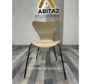 SILLA JLOVE POLIPROPILENO BASE METALICA NEGRA