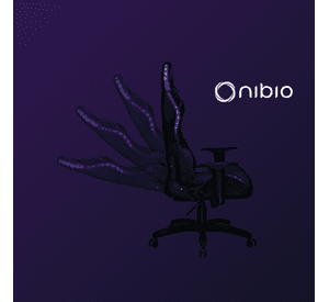 Silla Gamer Nibio Pro RGB con Control Remoto Apoyabrazos 2D Reclinable Negra