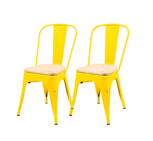 PACK 2 SILLAS TOLIX CON ASIENTOS DE MADERA ESTRUCTURA METALICA