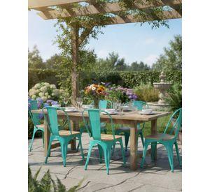 PACK 2 SILLAS TOLIX CON ASIENTOS DE MADERA ESTRUCTURA METALICA