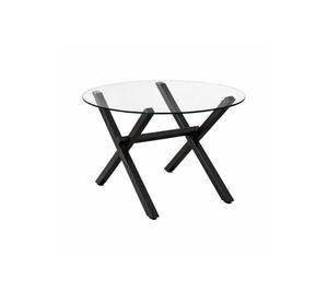Mesa de Vidrio Redonda X Black 110 cm