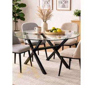 Mesa de Vidrio Redonda X Black 110 cm