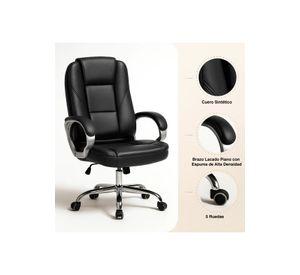Silla de Oficina Ejecutiva Magnus Cuero Sintético - Negro