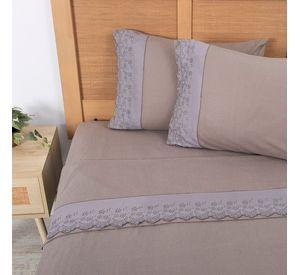 Sabana Polar Lisa Broderie 2 P Taupe