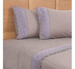 Sabana Polar Lisa Broderie 2 P Taupe