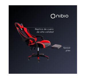 Silla Gamer Nibio GC035 Reclinable 160° Apoya Pies Roja