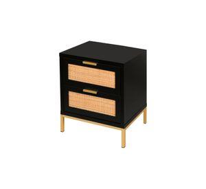Velador Rattan Dark Dos Cajones