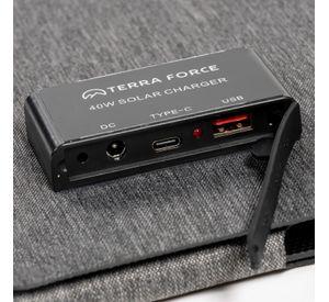 Panel Solar Portátil Plegable Camping 40w Waterproof USB, USB-C, QC3.0 y PD18W