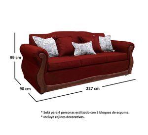 Sofá Con Resorte Estructural 4 Cuerpos Gran Santi X
