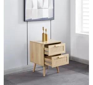 PACK 2 VELADORES DE MADERA CLARA