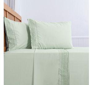 Sabana MF Plumetti Broderie King Verde