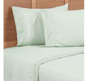 Sabana MF Plumetti Broderie King Verde