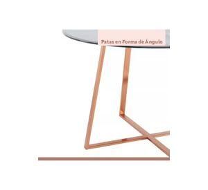 Mesa de centro para living de vidrio y metal 80cm