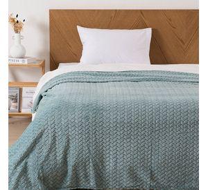 Frazada Jqd Flannel Nevada 1.5 P Celeste