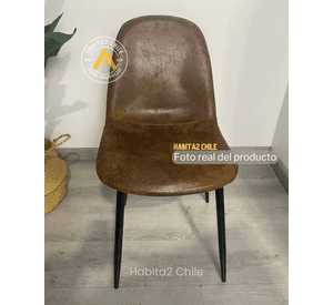 PACK 4 SILLAS DE COMEDOR CON ASIENTO ECOCUERO TRENDY