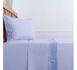 Sabana lisa MF Broderie Bordada 1.5 P Morado
