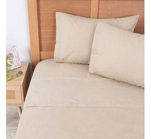 Sábana 180H Lisa 2 P Beige