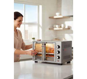 Horno con freidora de aire Oster® de 35 litros, con puertas francesas, TSSTTV35FDMAFNS