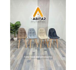 SILLA CAPITONE PARA COMEDOR TAPIZADO EN LINO