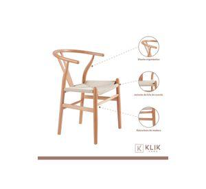 Pack 2 Sillas Wishbone Madera - Natural
