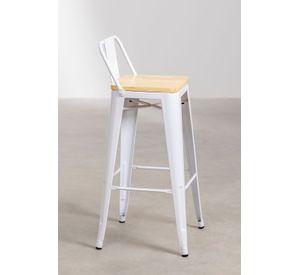 PACK 2 TABURETES O PISOS TOLIX CON ASIENTO DE MADERA 77CM