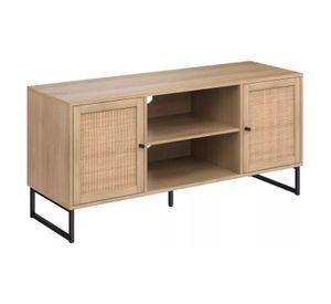 RACK PARA TV BUFFET DE RATTAN MESH 2 PUERTAS - NATURAL