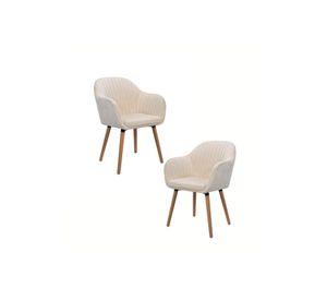 Pack de 2 Butacas Sitiales Poltronas Diamante Terciopelo - Beige