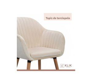 Pack de 2 Butacas Sitiales Poltronas Diamante Terciopelo - Beige