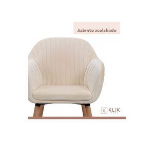 Pack de 2 Butacas Sitiales Poltronas Diamante Terciopelo - Beige