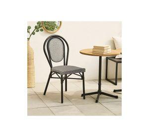 Silla Provence Parisina Rattan - Gris Claro