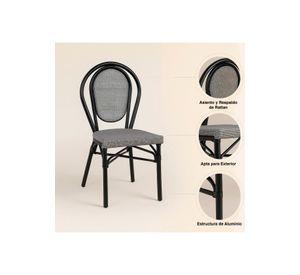 Silla Provence Parisina Rattan - Gris Claro