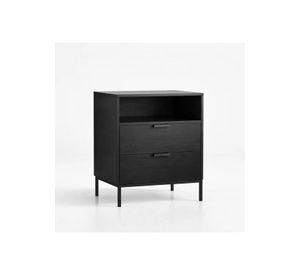 Velador Noir Loft Negro con Patas Metálicas