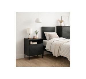 Velador Noir Loft Negro con Patas Metálicas