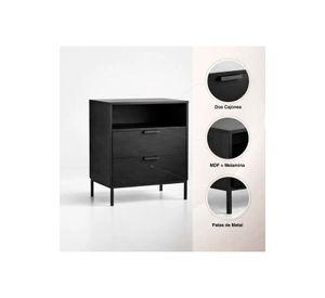 Velador Noir Loft Negro con Patas Metálicas