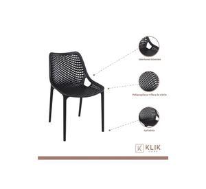 Comedor Mesa Eames redonda 80cm negra + 4 Sillas Berlin - Negras