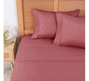 Sabana MF Lisa Embossed 1.5 P Rojo