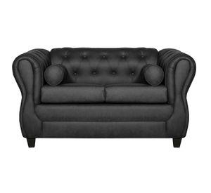 SOFÁ 2 CUERPOS CHESTERFIELD NEGRO