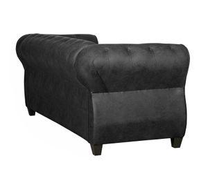 SOFÁ 2 CUERPOS CHESTERFIELD NEGRO