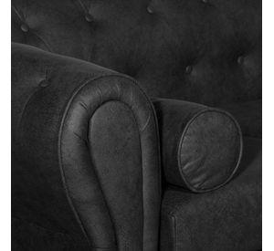 SOFÁ 2 CUERPOS CHESTERFIELD NEGRO
