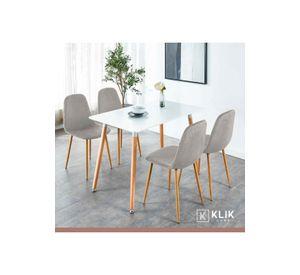 Pack de 4 Sillas Spoon Terciopelo - Gris