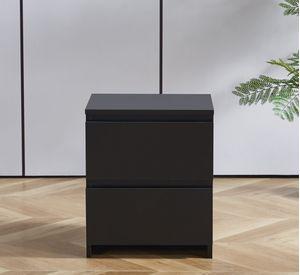 VELADOR CAJONERA DARK DOS CAJONES MESA DE NOCHE - NEGRO