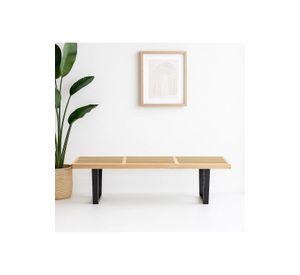 Banqueta de Madera y Metal George Nelson 160cm