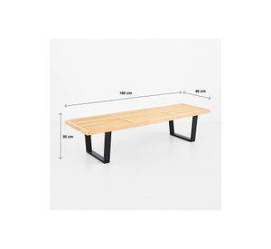 Banqueta de Madera y Metal George Nelson 160cm