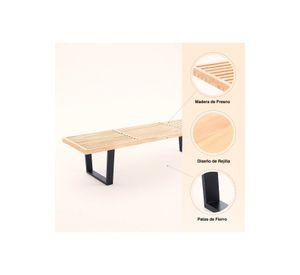 Banqueta de Madera y Metal George Nelson 160cm