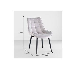 Pack de 2 Sillas de Comedor Macron Acolchada Terciopelo - Gris