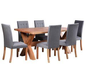 Comedor 6 Sillas Cruz Gris