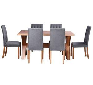 Comedor 6 Sillas Cruz Gris